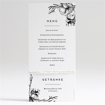Menükarte Hochzeit Kamelie - Vue 2