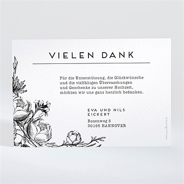 Dankeskarte Hochzeit Kamelie - Vue 2