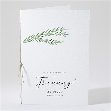 Kirchenheft Hochzeit feiner lorbeer