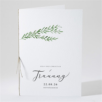 Kirchenheft Hochzeit feiner lorbeer