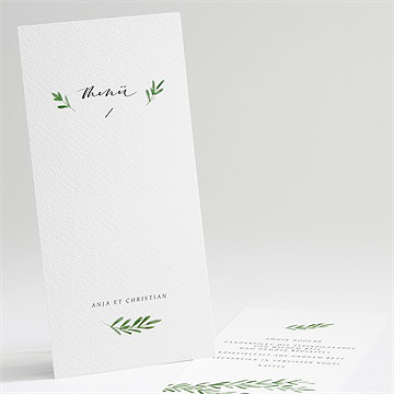 Menükarte Hochzeit feiner lorbeer