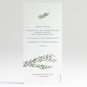 Menükarte Hochzeit feiner lorbeer - Vue 2
