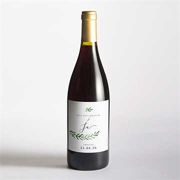 Flaschenetikett Hochzeit feiner lorbeer - vue 2