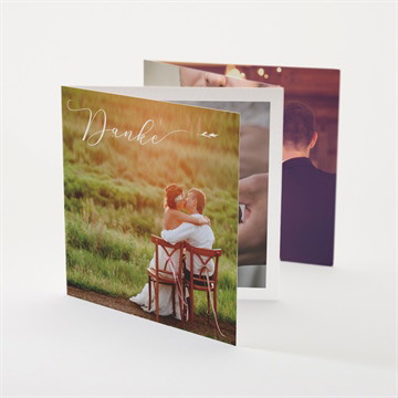 Dankeskarte Hochzeit feiner lorbeer