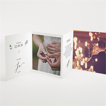 Dankeskarte Hochzeit feiner lorbeer - vue 2