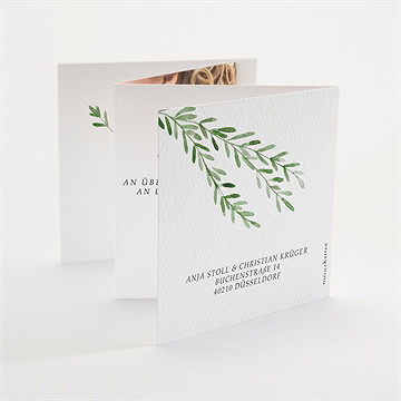 Dankeskarte Hochzeit feiner lorbeer - vue 3