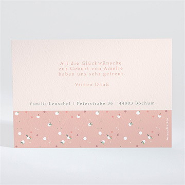 Dankeskarte Geburt Baumwolle - Vue 2