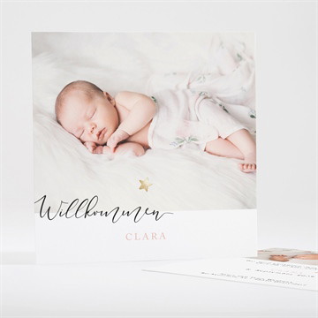 Geburtskarte herzlich willkommen