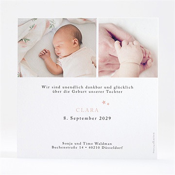 Geburtskarte Herzlich Willkommen - vue 4