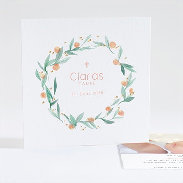 Einladung Taufe wildblumen - gold