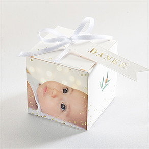 Geschenkbox Taufe wildblumen - gold
