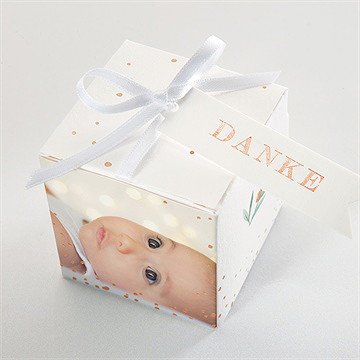 Geschenkbox Taufe wildblumen - gold - Vue 4