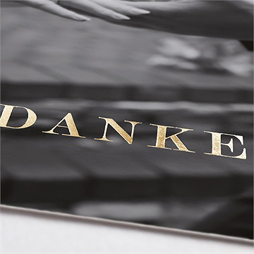 Dankeskarte Hochzeit Goldschimmer - Gold - Vue 2