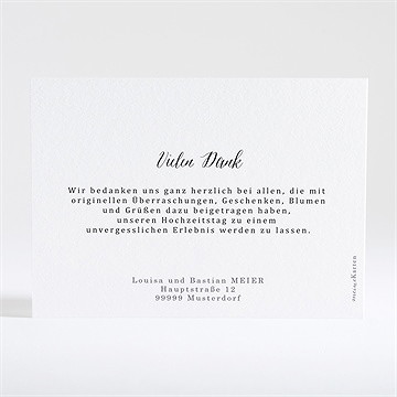 Dankeskarte Hochzeit Goldschimmer - Gold - Vue 3