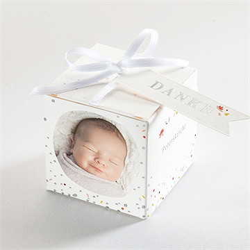 Geschenkbox Taufe blühendes glück - silber