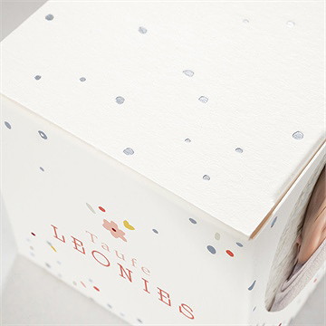 Geschenkbox Taufe blühendes glück - silber - Vue 2