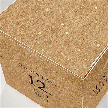 Geschenkbox Hochzeit romanze - gold - Vue 2