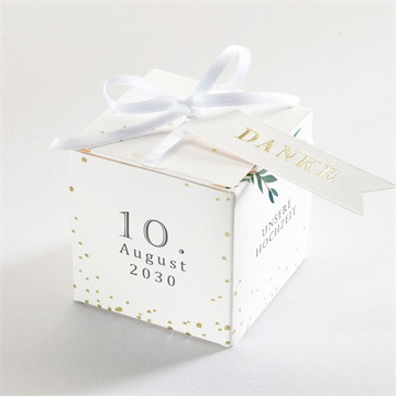 Geschenkbox - Würfel mit Vergoldung