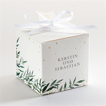 Geschenkbox Hochzeit olivenzweig - gold - Vue 3