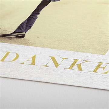 Dankeskarte Hochzeit Olivenzweig - Gold - Vue 2