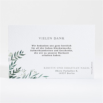Dankeskarte Hochzeit Olivenzweig - Gold - Vue 4