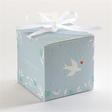 Geschenkbox Taufe tauftaube - silber - Vue 3