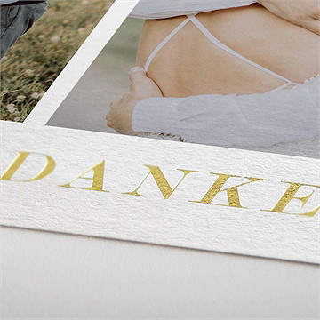 Dankeskarte Hochzeit Poetisch - Gold - Vue 2