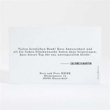 Dankeskarte Hochzeit Poetisch - Gold - Vue 4