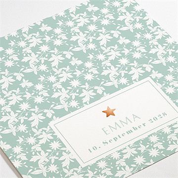 Geburtskarte Blätter Und Sterne - Vue 3