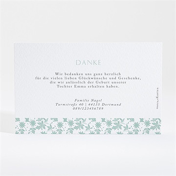 Dankeskarte Geburt blätter und sterne - kupfer - Vue 4