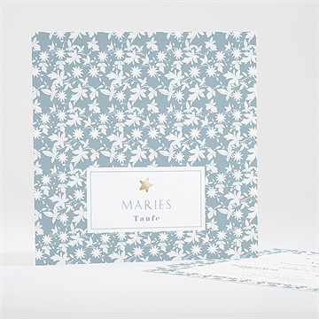 Einladung Taufe Florale Gravur