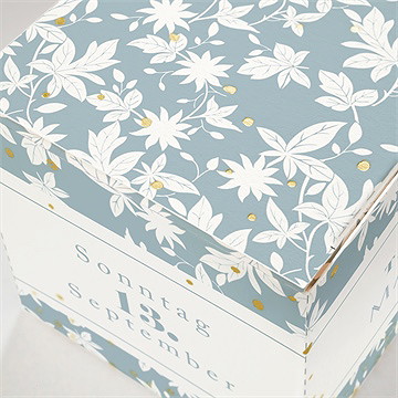 Geschenkbox Taufe florale gravur - gold - Vue 2