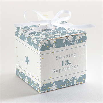 Geschenkbox Taufe florale gravur - gold - Vue 3