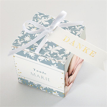 Geschenkbox Taufe florale gravur - gold - Vue 4