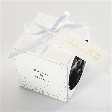Geschenkbox Hochzeit goldkonfetti - Vue 4