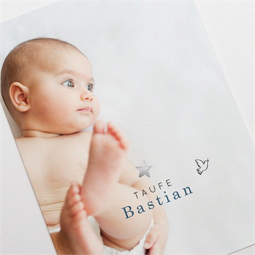 Einladung Taufe Sternenporträt - Sicht 3