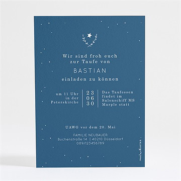 Einladung Taufe Sternenporträt - Sicht 4