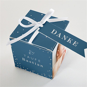 Geschenkbox Taufe sternenporträt - silber - Vue 4