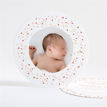 Einladung Taufe Blumenregen - gold