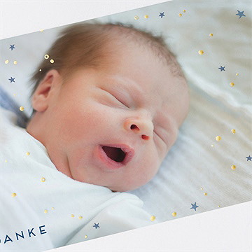 Dankeskarte Geburt Glitzernde Freude - vue 3