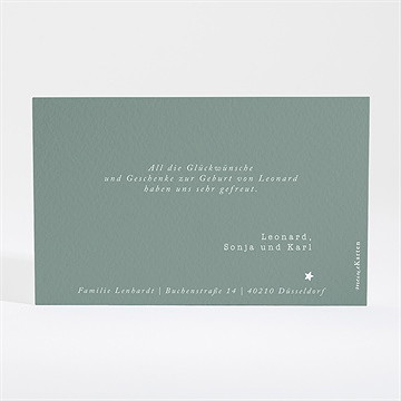 Dankeskarte Geburt Polaroid Graugrün - vue 4