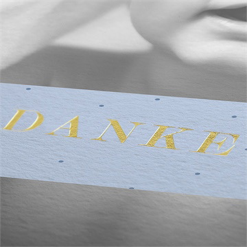 Dankeskarte Geburt Im Traum - Gold - Vue 2