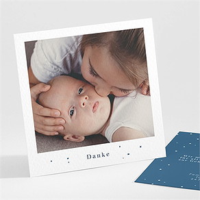 Dankeskarte Geburt elegant