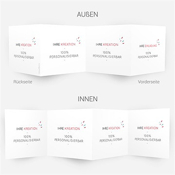 Dankeskarte Hochzeit blanco - 10x10cm (n83118) - vue 4