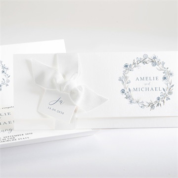 Hochzeitseinladung blumengesteck