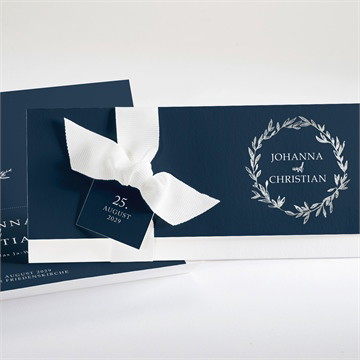 Hochzeitseinladung mineralblau