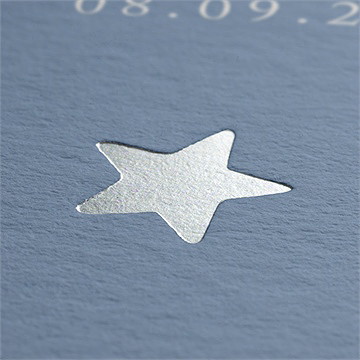 Geburtskarte Silberstern - vue 2