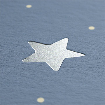 Dankeskarte Geburt Silberstern - vue 2