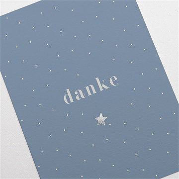 Dankeskarte Geburt Silberstern - vue 3