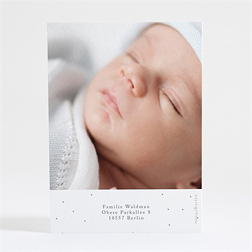 Dankeskarte Geburt Silberstern - Vue 4